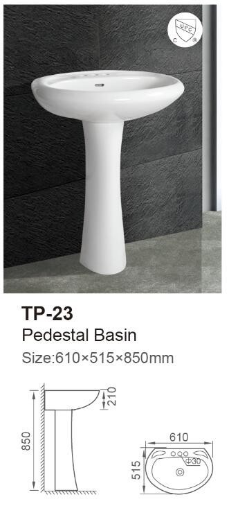 Basen ak Pedestal Blan